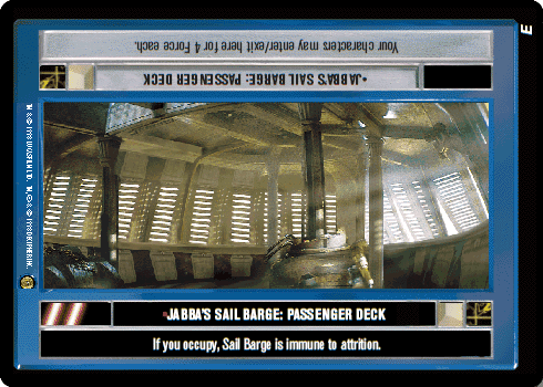 Jabba's Sail Barge: Passenger Deck