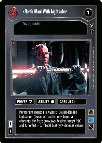 Darth Maul With Lightsaber